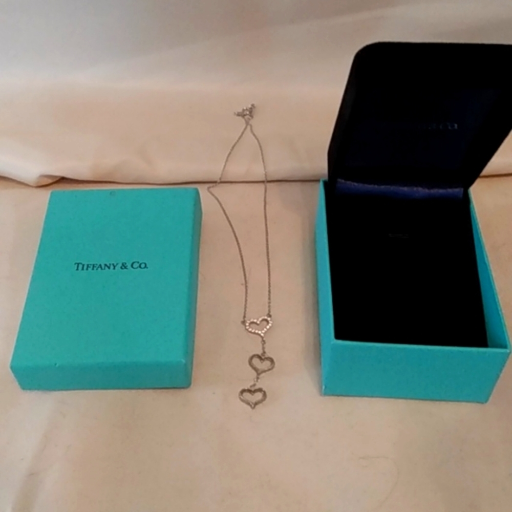 Michael Kors triple heart , 925 silver necklace. New.